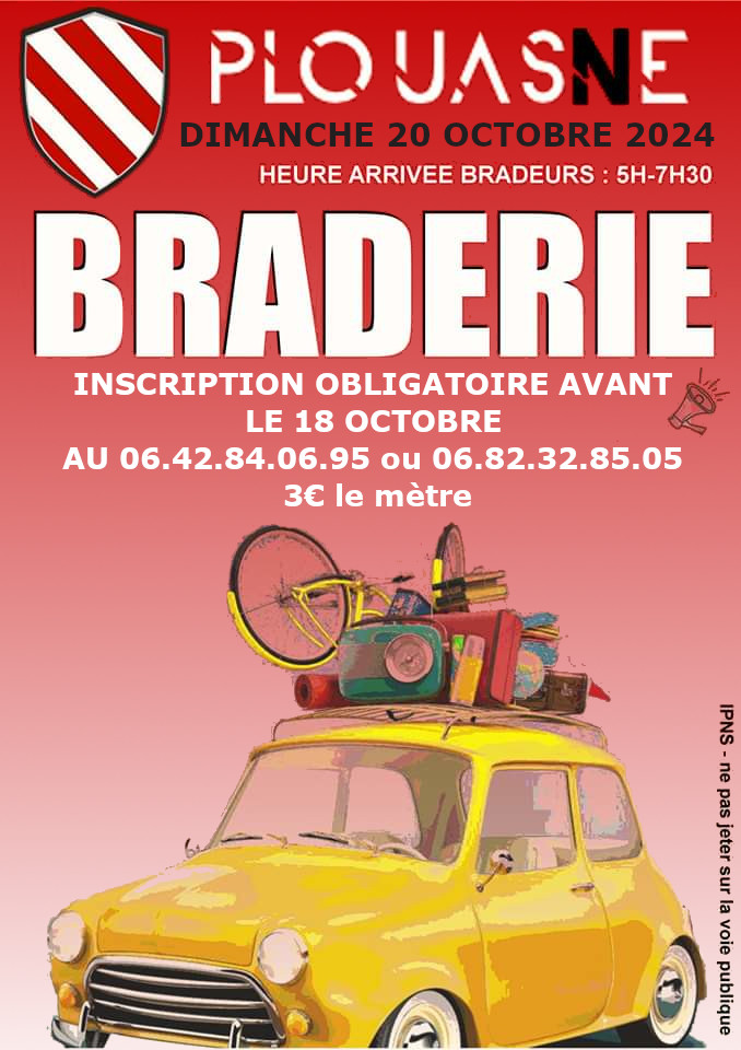 Braderie de Plouasne, le 20 octobre 2024