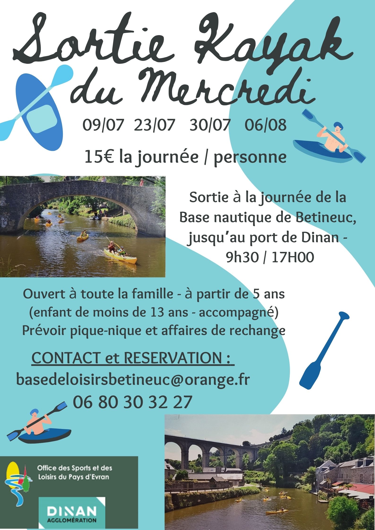 Information sport et tourisme – été 2025 – OSLPE – Base de loisirs de Betineuc