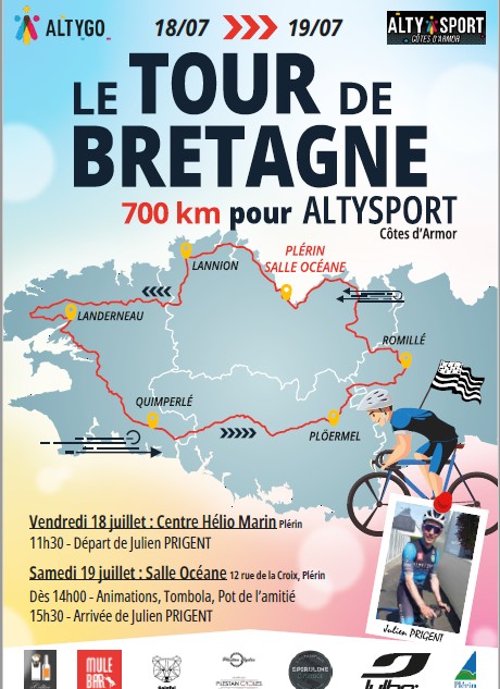 Passage de M. Julien PRIGENT – Tour de Bretagne à vélo solidaire