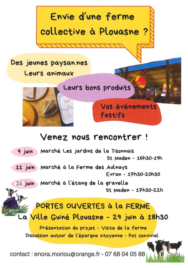 Envie d’une ferme collective sur Plouasne ?